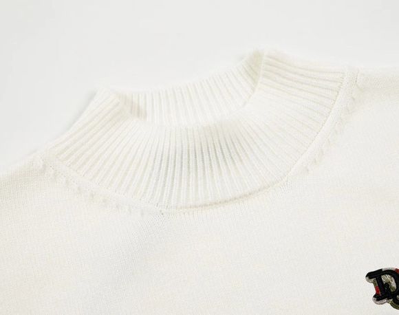 Dior Letter Logo Jacquard Pullover Crewneck Knit Sweater